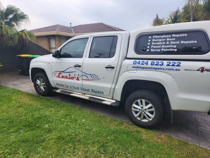 Lucio's fully equipped VW Amarok mobile panel repair workshop