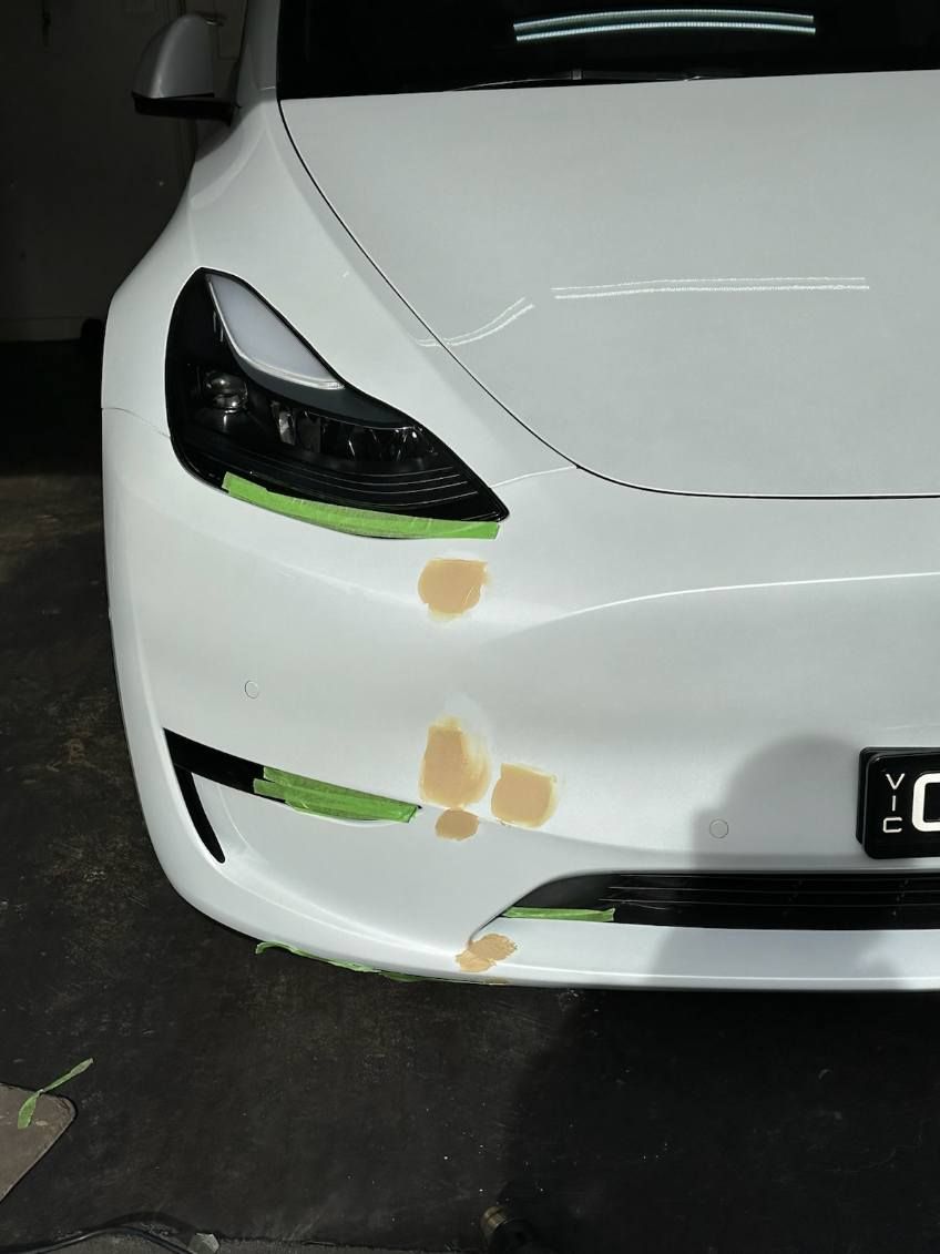 Tesla Model 3 Bumper Repair — Before